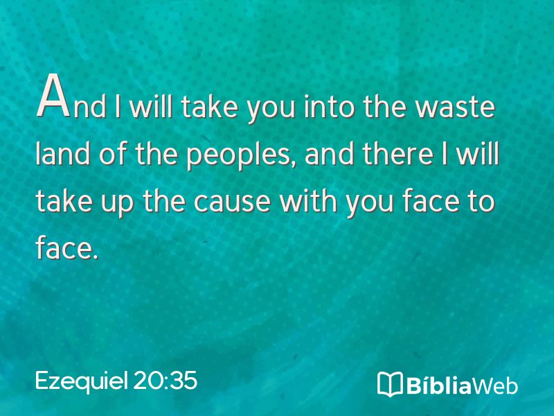 Ezequiel 20:35 em imagem para compartilhar