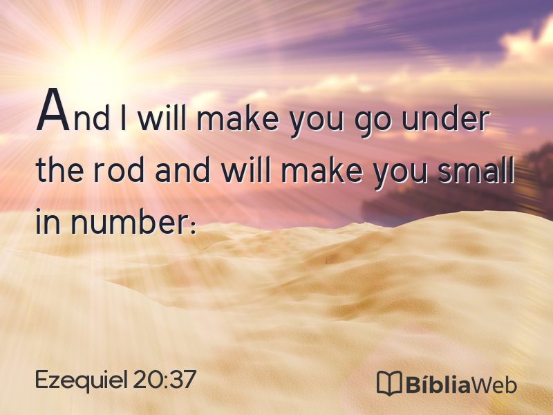 Ezequiel 20:37 em imagem para compartilhar