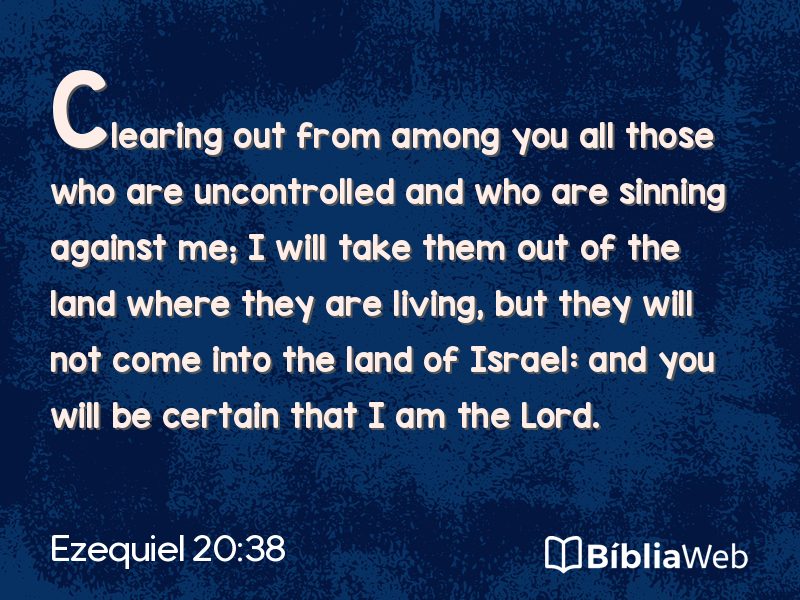 Ezequiel 20:38 em imagem para compartilhar