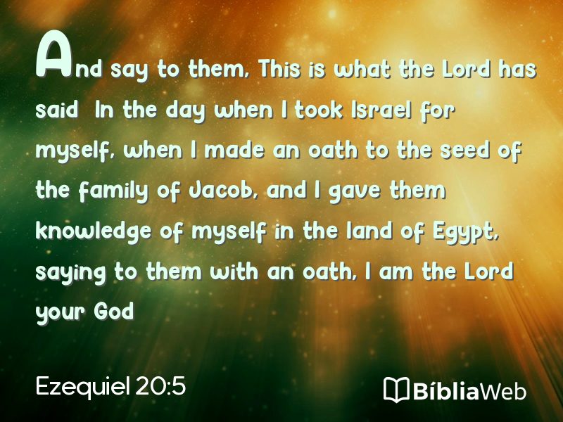 Ezequiel 20:5 em imagem para compartilhar