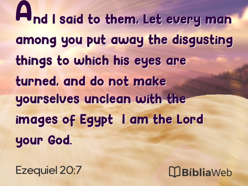 Ezequiel 20:7 em imagem para compartilhar