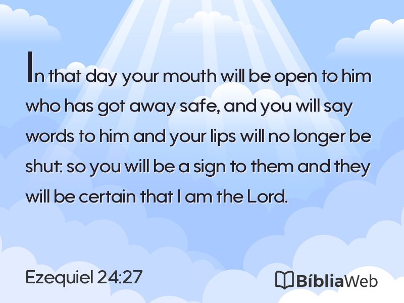 Ezequiel 24:27 em imagem para compartilhar