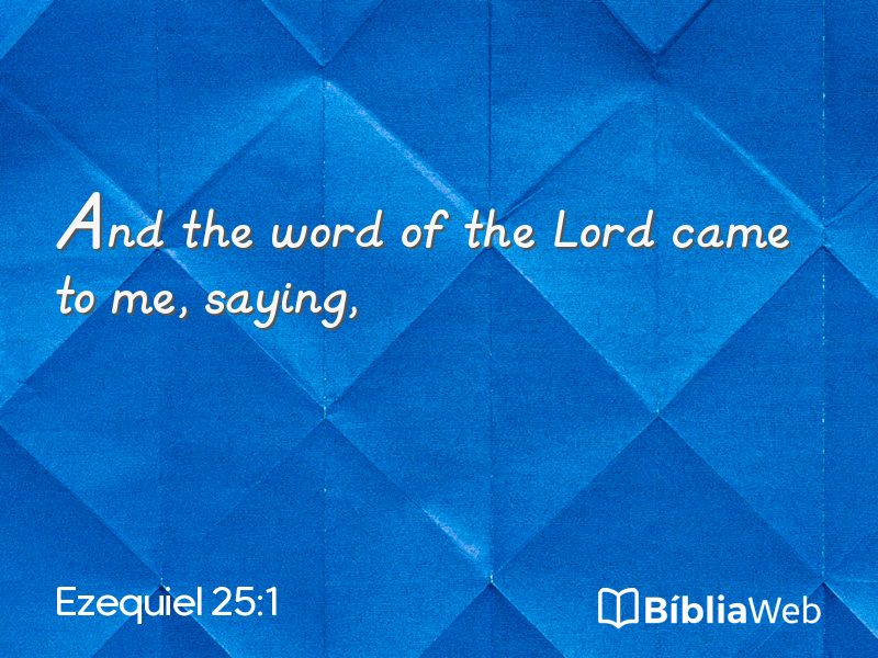 Ezequiel 25:1 em imagem para compartilhar