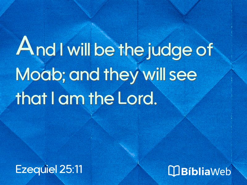Ezequiel 25:11 em imagem para compartilhar