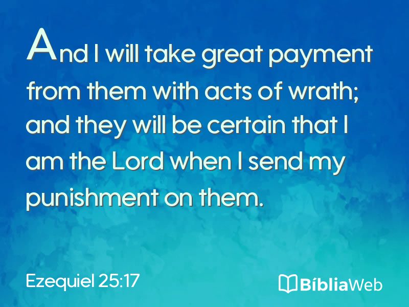 Ezequiel 25:17 em imagem para compartilhar