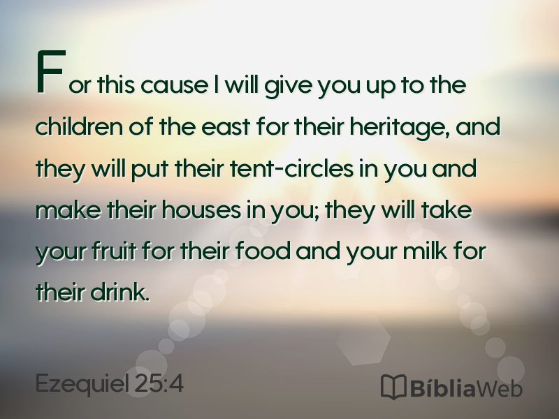 Ezequiel 25:4 em imagem para compartilhar