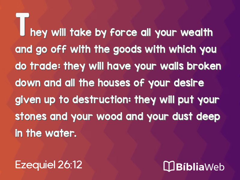 Ezequiel 26:12 em imagem para compartilhar