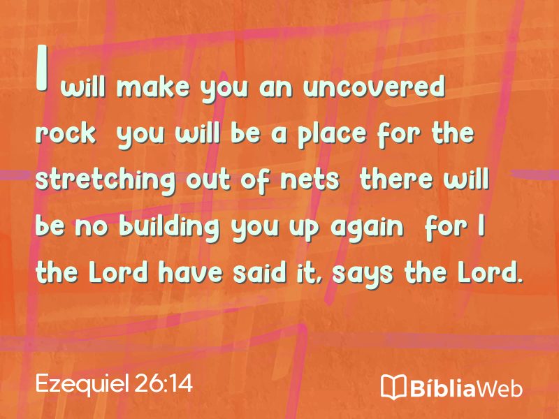 Ezequiel 26:14 em imagem para compartilhar