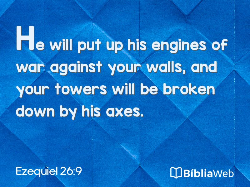 Ezequiel 26:9 em imagem para compartilhar