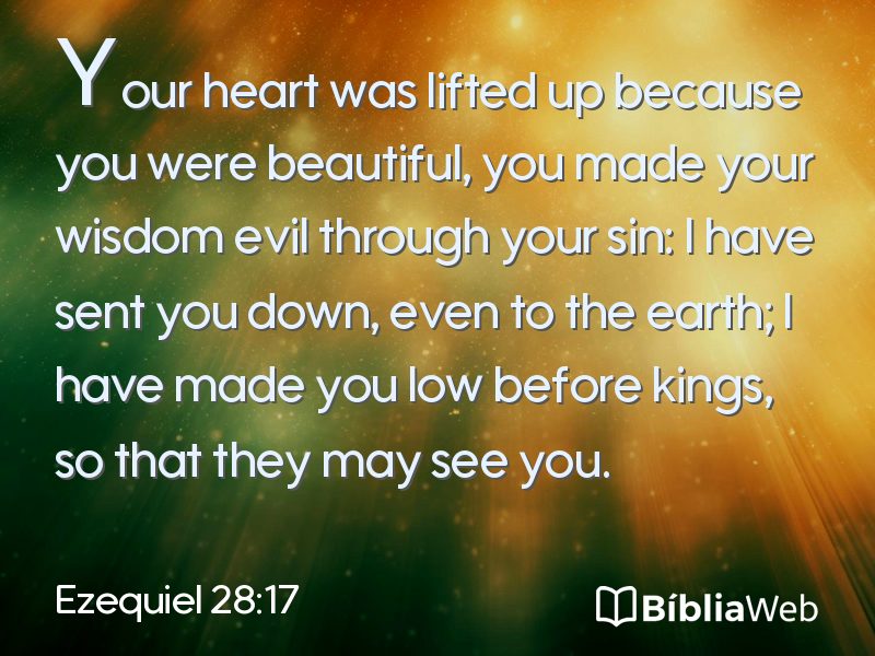 Ezequiel 28:17 em imagem para compartilhar
