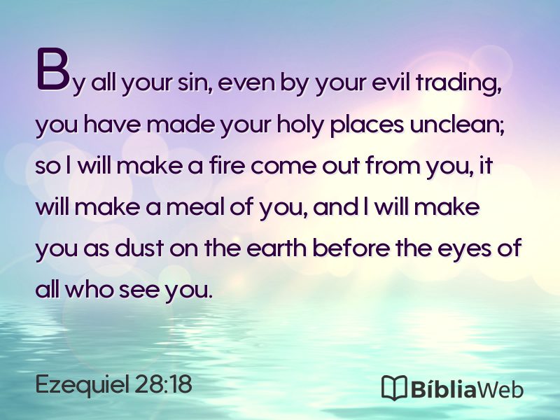 Ezequiel 28:18 em imagem para compartilhar