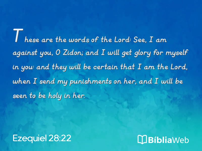 Ezequiel 28:22 em imagem para compartilhar