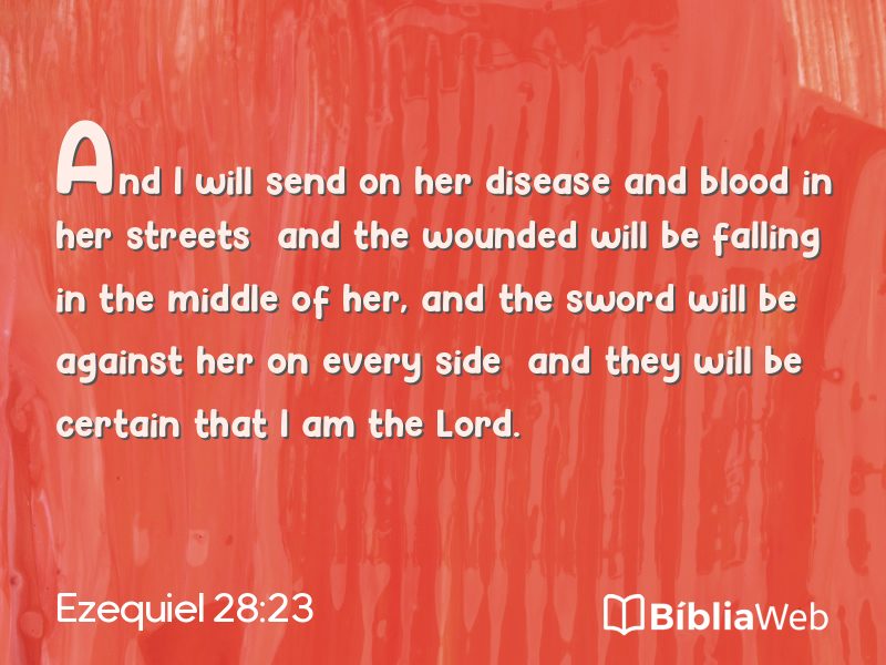 Ezequiel 28:23 em imagem para compartilhar