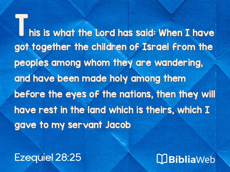 Ezequiel 28:25 em imagem para compartilhar