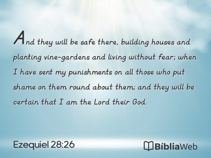 Ezequiel 28:26 em imagem para compartilhar