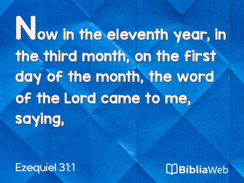 Ezequiel 31:1 em imagem para compartilhar