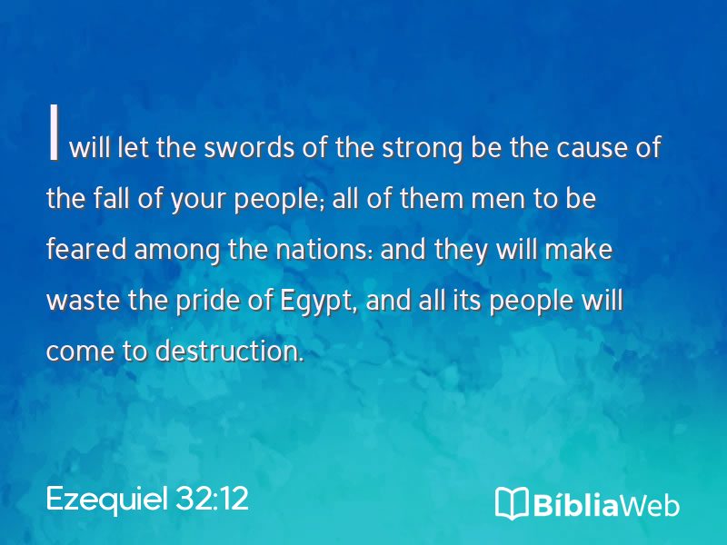 Ezequiel 32:12 em imagem para compartilhar