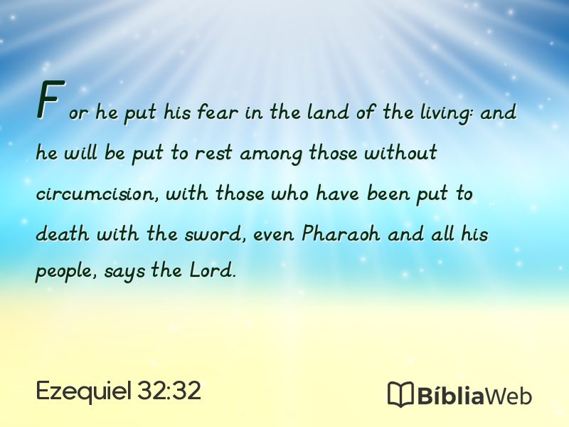 Ezequiel 32:32 em imagem para compartilhar
