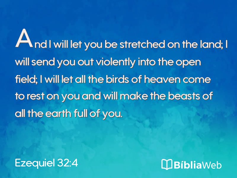 Ezequiel 32:4 em imagem para compartilhar