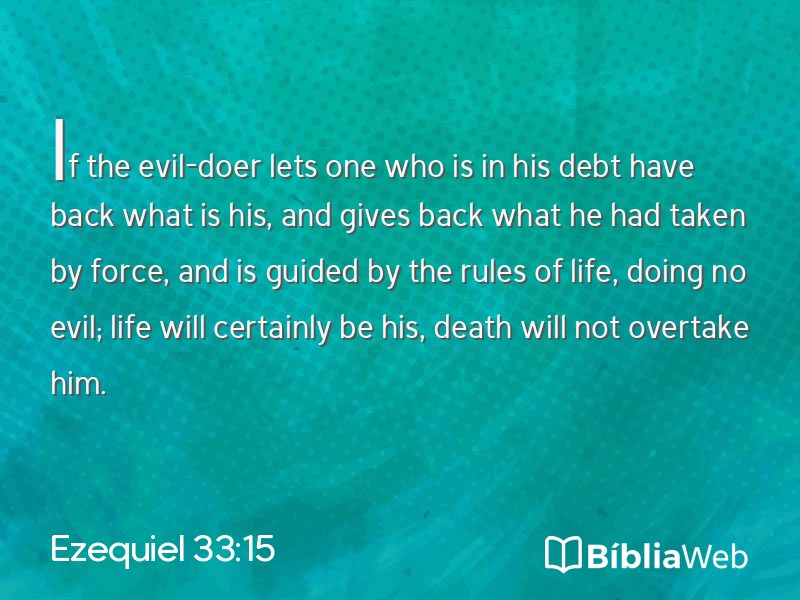 Ezequiel 33:15 em imagem para compartilhar