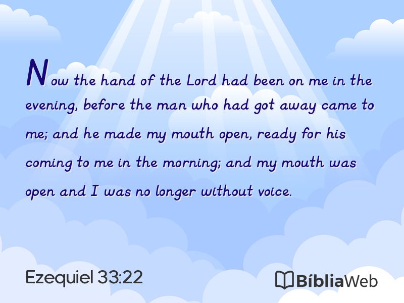 Ezequiel 33:22 em imagem para compartilhar