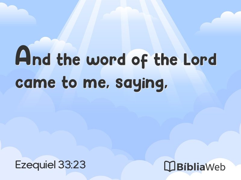 Ezequiel 33:23 em imagem para compartilhar