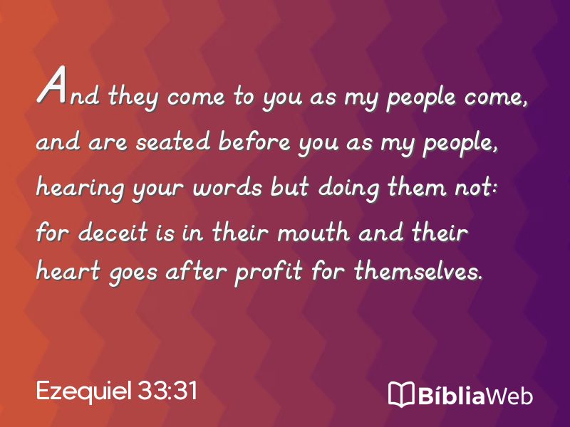 Ezequiel 33:31 em imagem para compartilhar