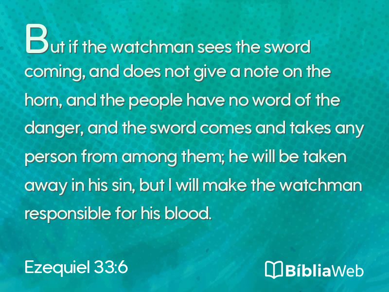 Ezequiel 33:6 em imagem para compartilhar