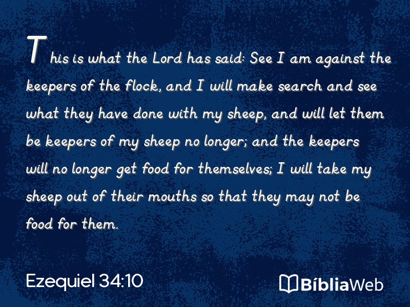 Ezequiel 34:10 em imagem para compartilhar