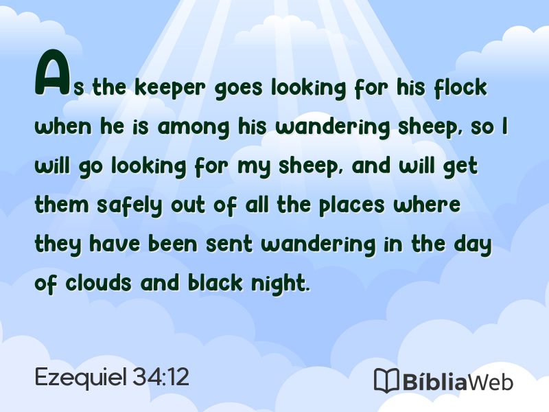 Ezequiel 34:12 em imagem para compartilhar