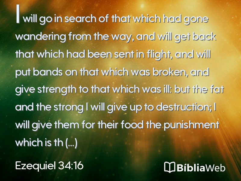Ezequiel 34:16 em imagem para compartilhar