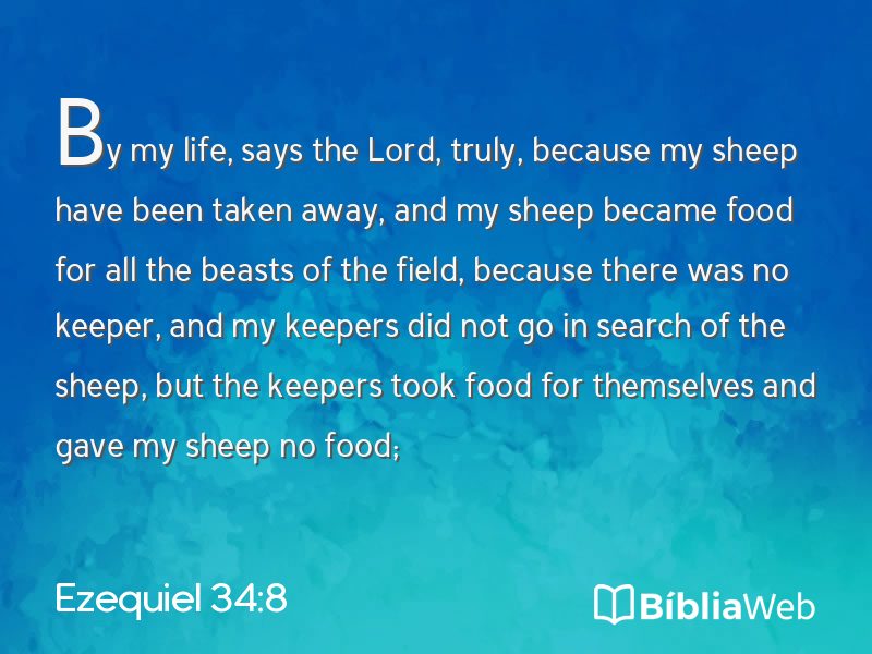 Ezequiel 34:8 em imagem para compartilhar