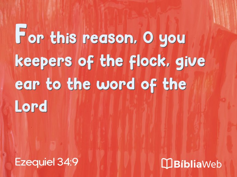 Ezequiel 34:9 em imagem para compartilhar