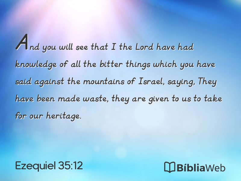 Ezequiel 35:12 em imagem para compartilhar