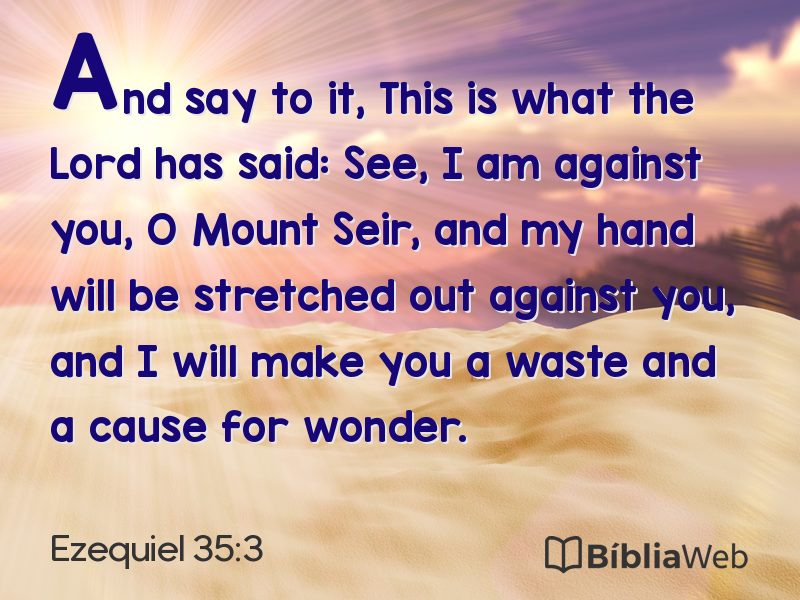 Ezequiel 35:3 em imagem para compartilhar
