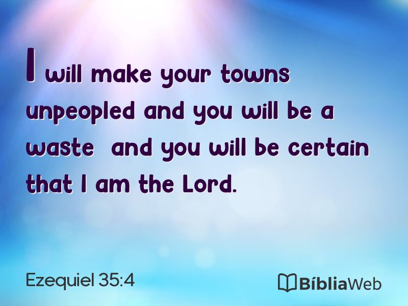 Ezequiel 35:4 em imagem para compartilhar