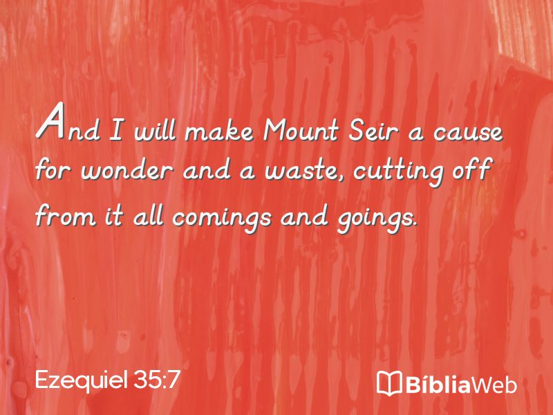 Ezequiel 35:7 em imagem para compartilhar