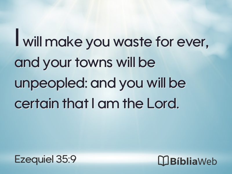 Ezequiel 35:9 em imagem para compartilhar