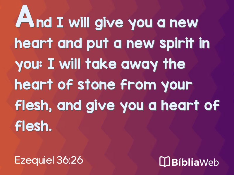 Ezequiel 36:26 em imagem para compartilhar