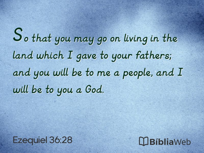 Ezequiel 36:28 em imagem para compartilhar