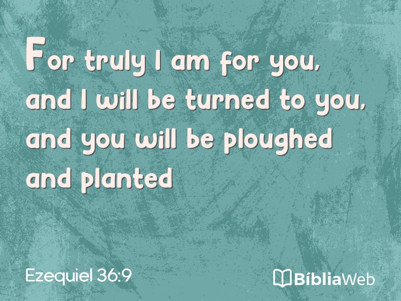 Ezequiel 36:9 em imagem para compartilhar