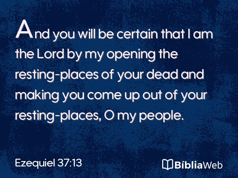Ezequiel 37:13 em imagem para compartilhar