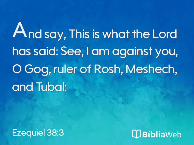 Ezequiel 38:3 em imagem para compartilhar