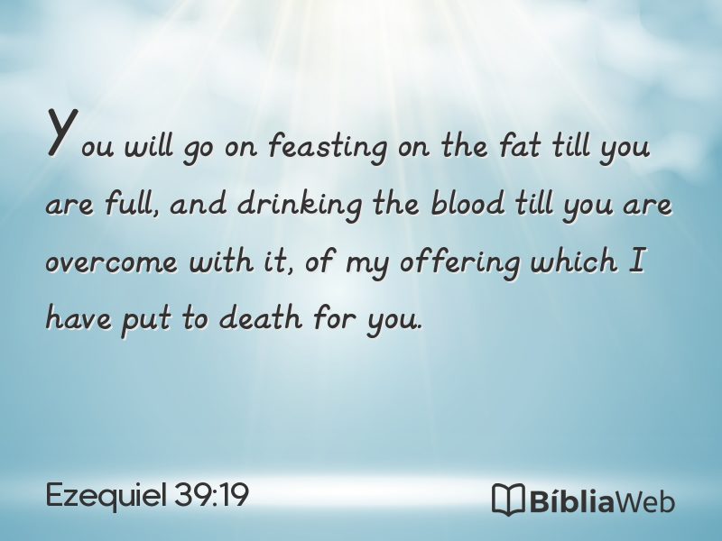 Ezequiel 39:19 em imagem para compartilhar