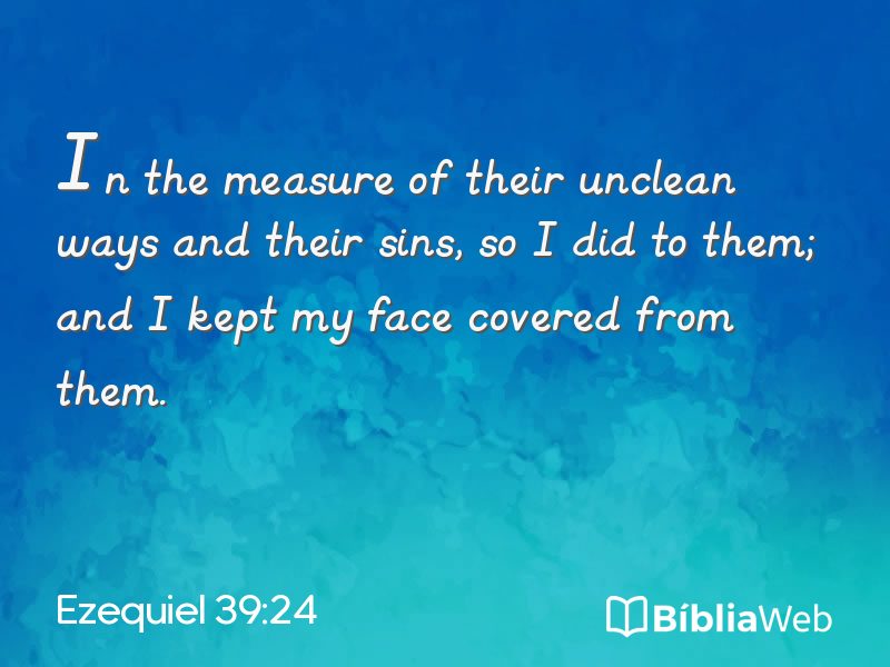 Ezequiel 39:24 em imagem para compartilhar