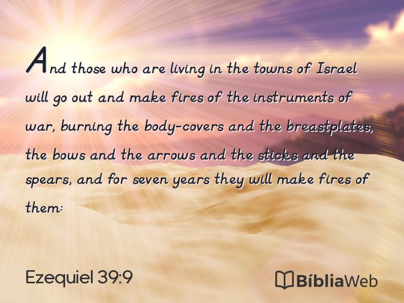Ezequiel 39:9 em imagem para compartilhar