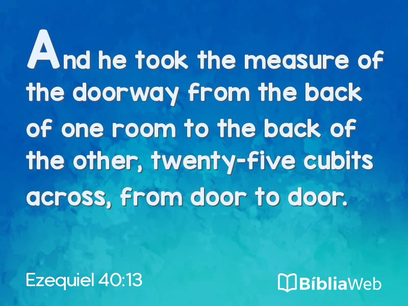 Ezequiel 40:13 em imagem para compartilhar