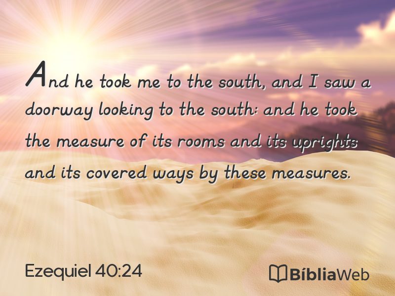 Ezequiel 40:24 em imagem para compartilhar