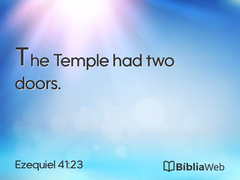 Ezequiel 41:23 em imagem para compartilhar