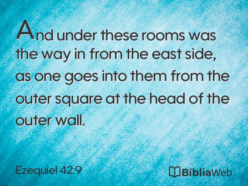 Ezequiel 42:9 em imagem para compartilhar